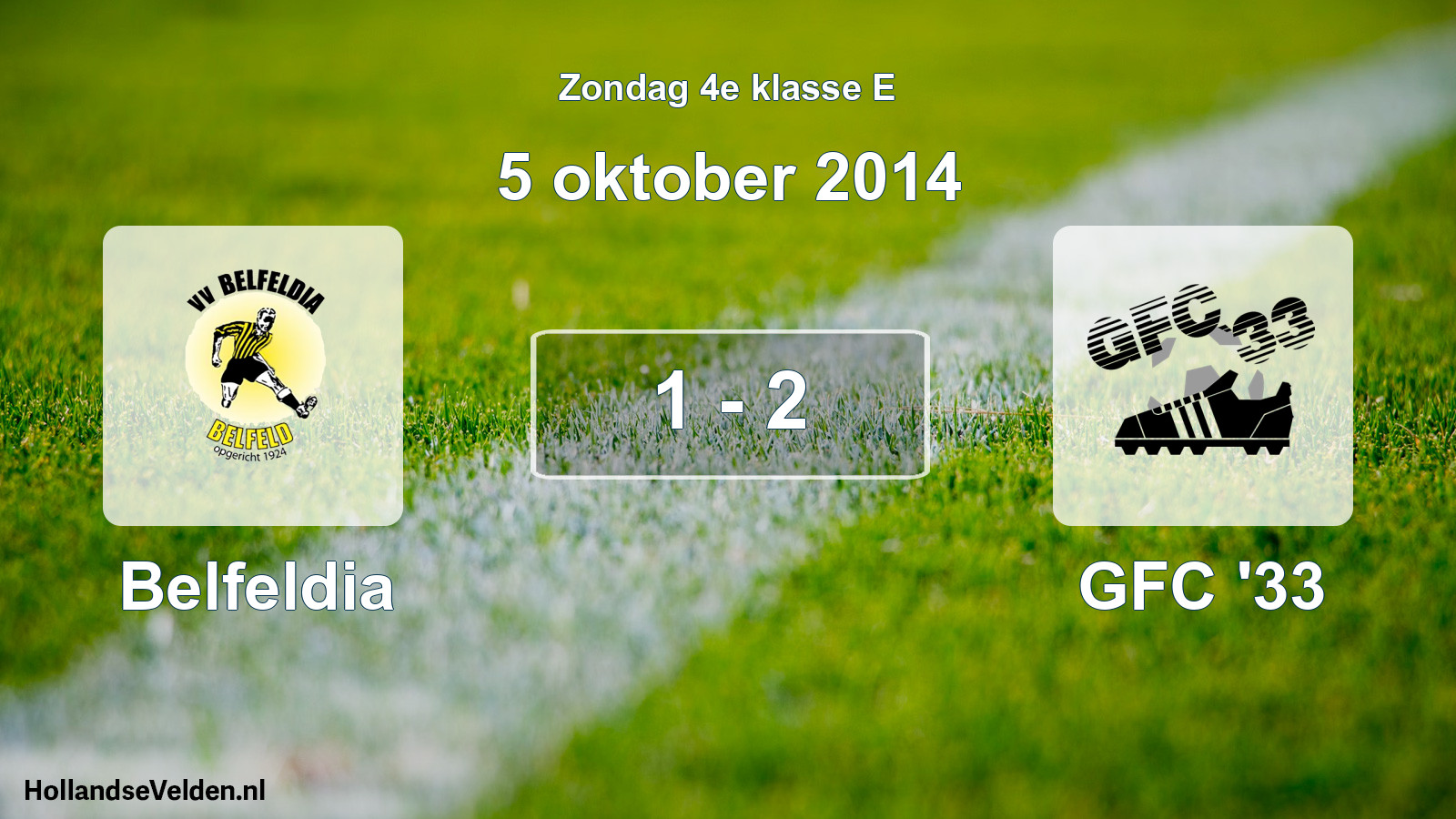 Total number of matches played: Belfeldia - GFC '33 1 - 2 (5 October 2014)