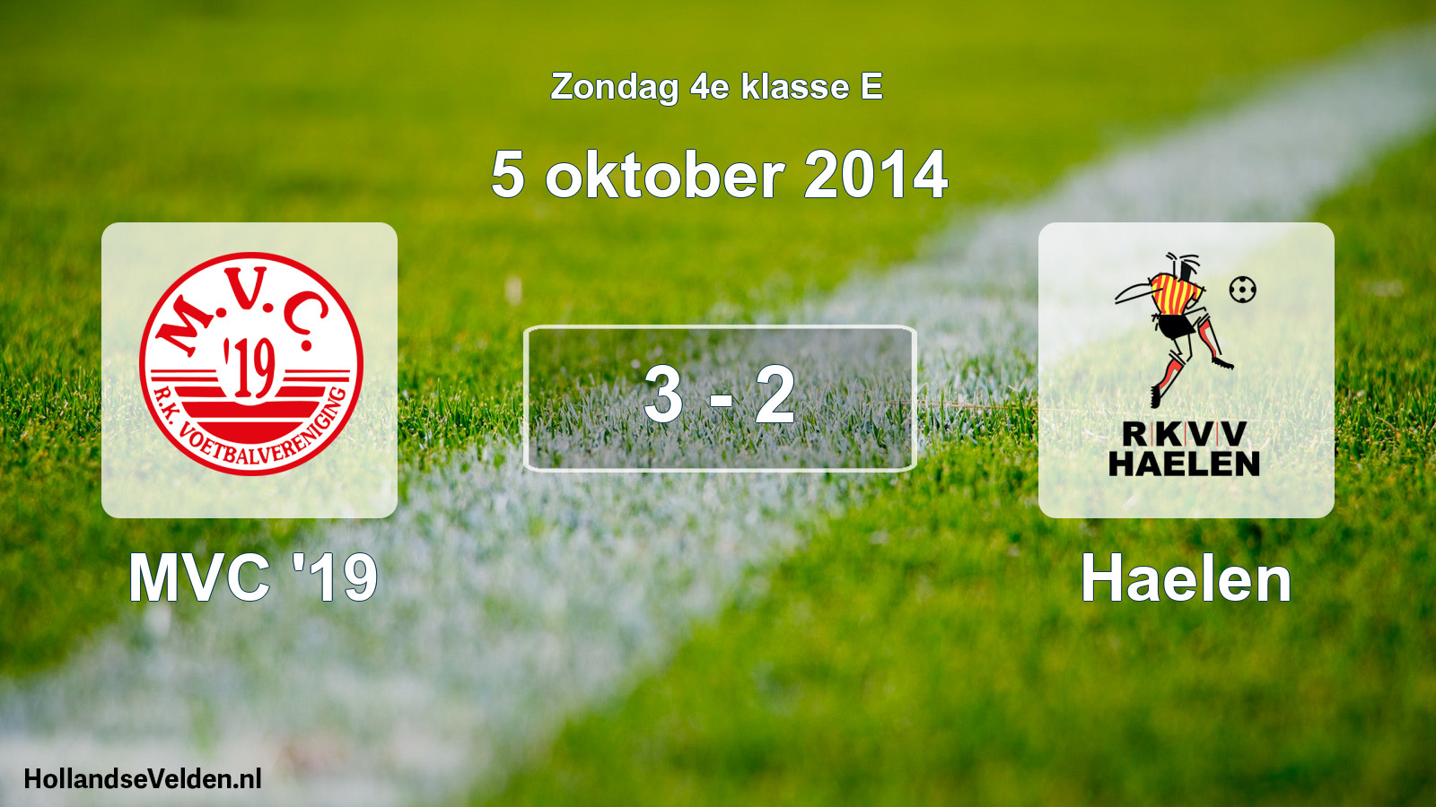 Total number of matches played: MVC '19 - Haelen 3 - 2 (5 October 2014)