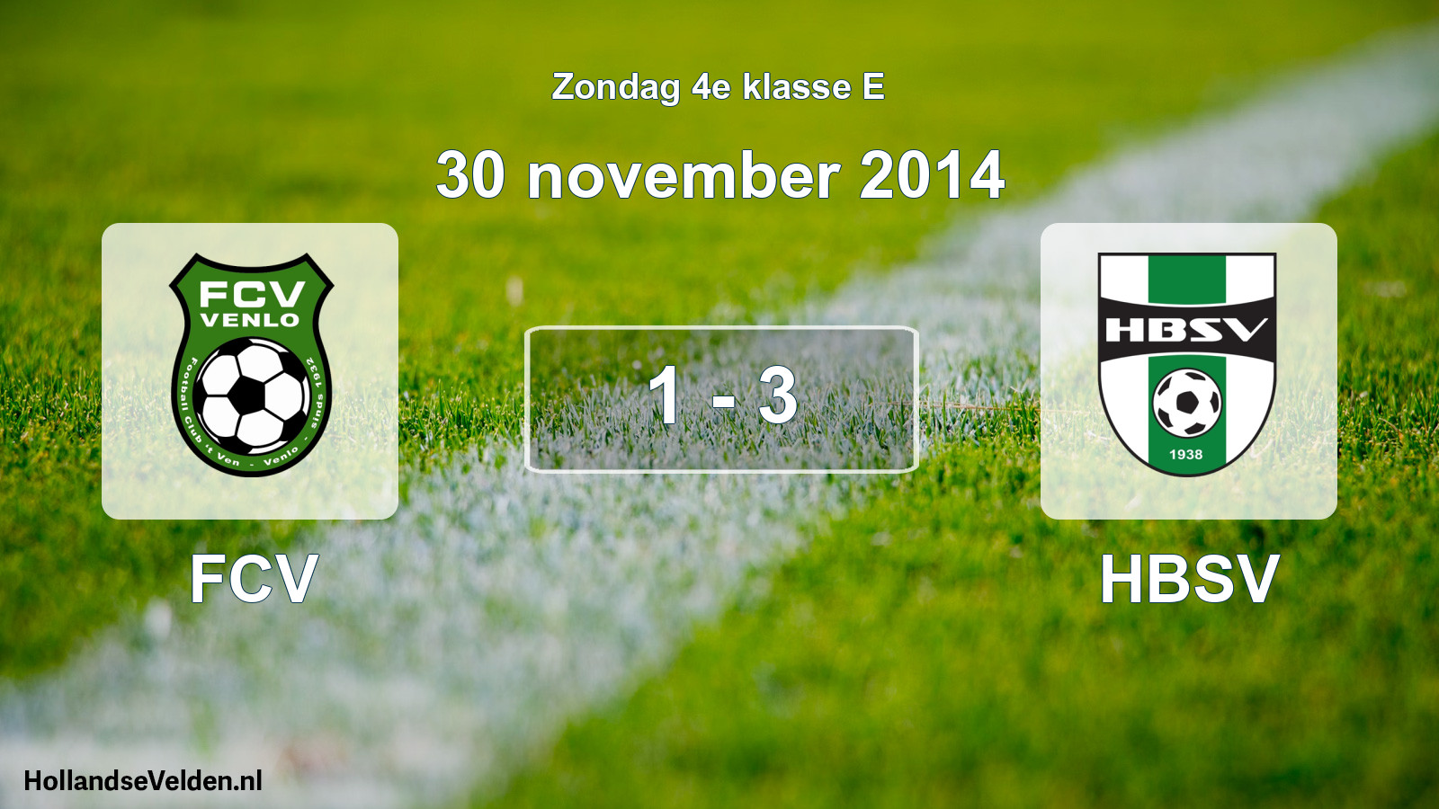 Total number of matches played: FCV - HBSV 1 - 3 (30 November 2014)