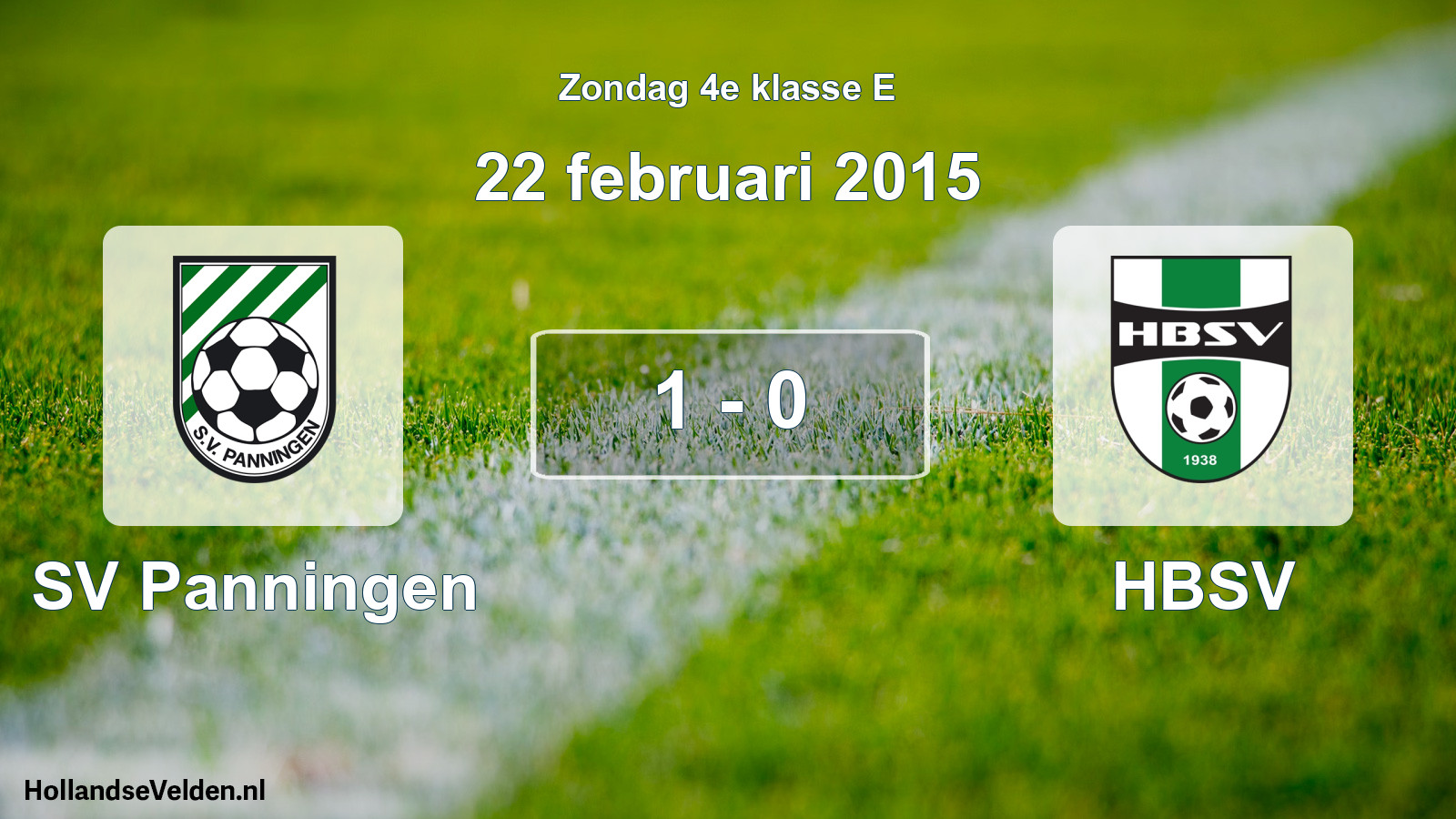 Total number of matches played: SV Panningen - HBSV 1 - 0 (22 February 2015)