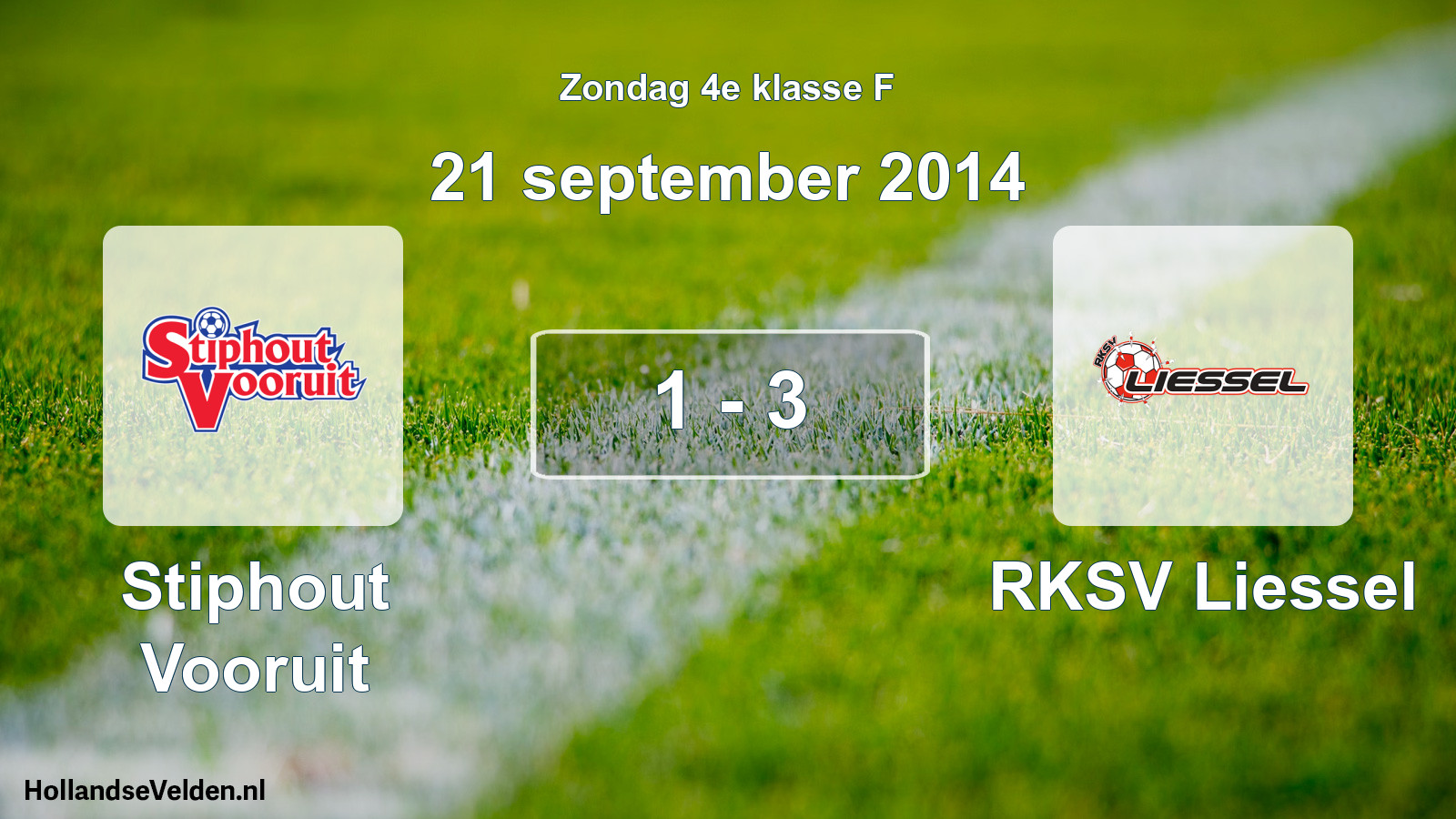 Total number of matches played: Stiphout Vooruit - RKSV Liessel 1 - 3 (21 September 2014)
