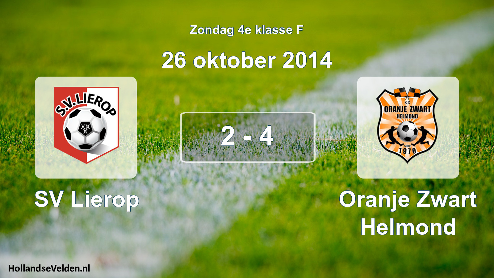 Total number of matches played: SV Lierop - Oranje Zwart Helmond 2 - 4 (26 October 2014)