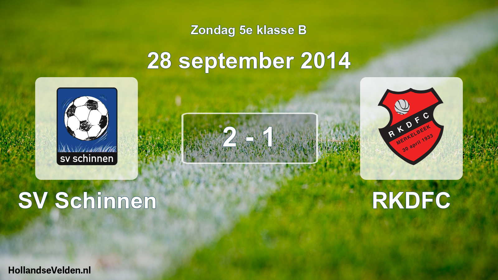 Total number of matches played: SV Schinnen - RKDFC 2 - 1 (28 September 2014)