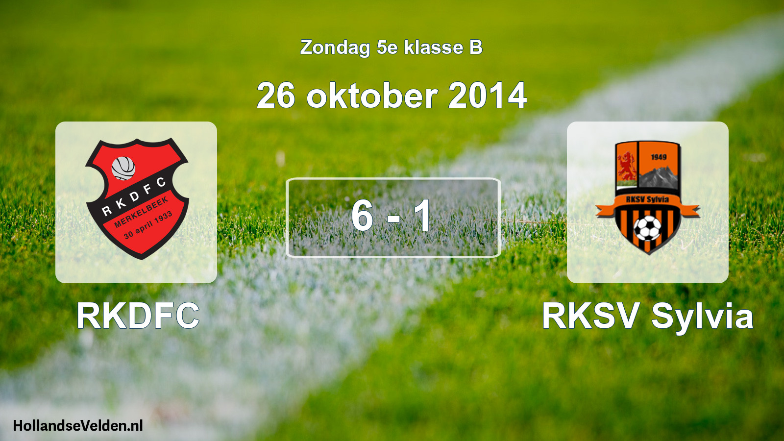 Total number of matches played: RKDFC - RKSV Sylvia 6 - 1 (26 October 2014)