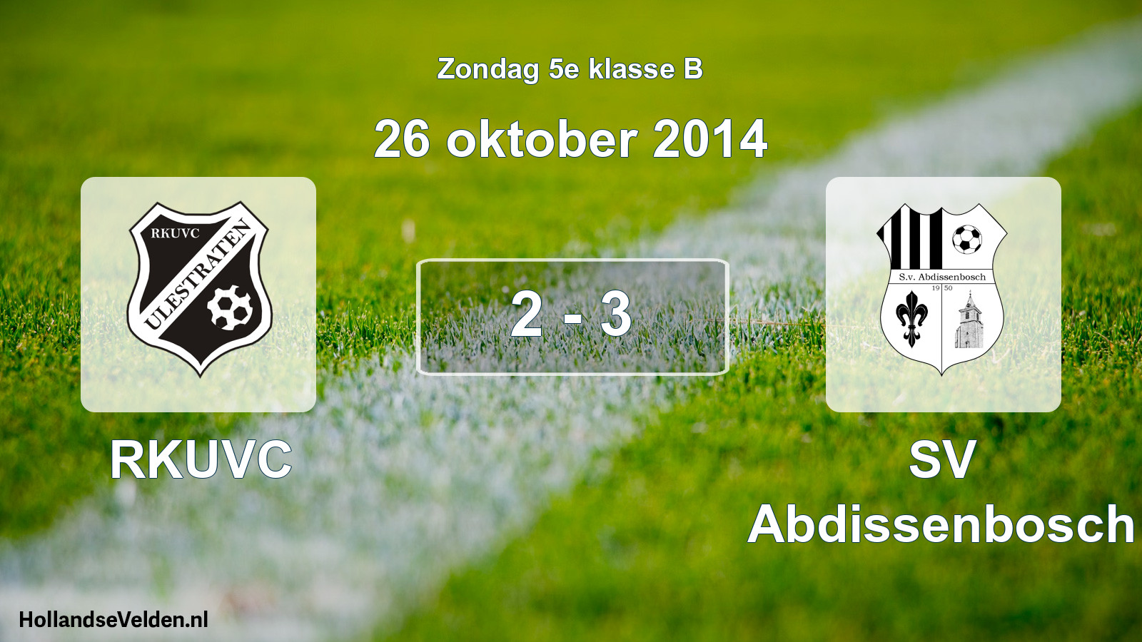 Total number of matches played: RKUVC - SV Abdissenbosch 2 - 3 (26 October 2014)