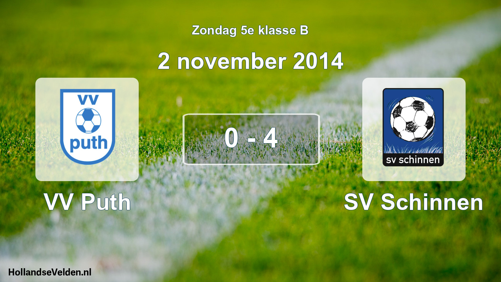 Total number of matches played: VV Puth - SV Schinnen 0 - 4 (2 November 2014)