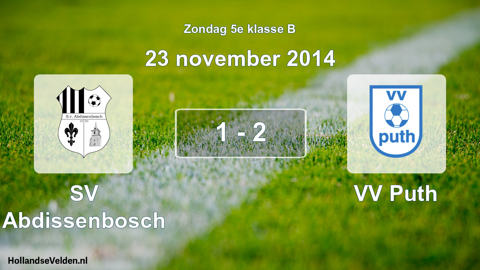 Total number of matches played: SV Abdissenbosch - VV Puth 1 - 2 (23 November 2014)