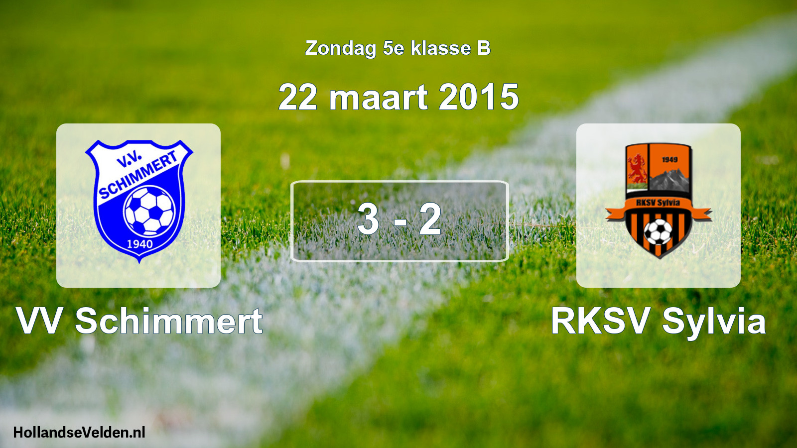 Total number of matches played: VV Schimmert - RKSV Sylvia 3 - 2 (22 March 2015)
