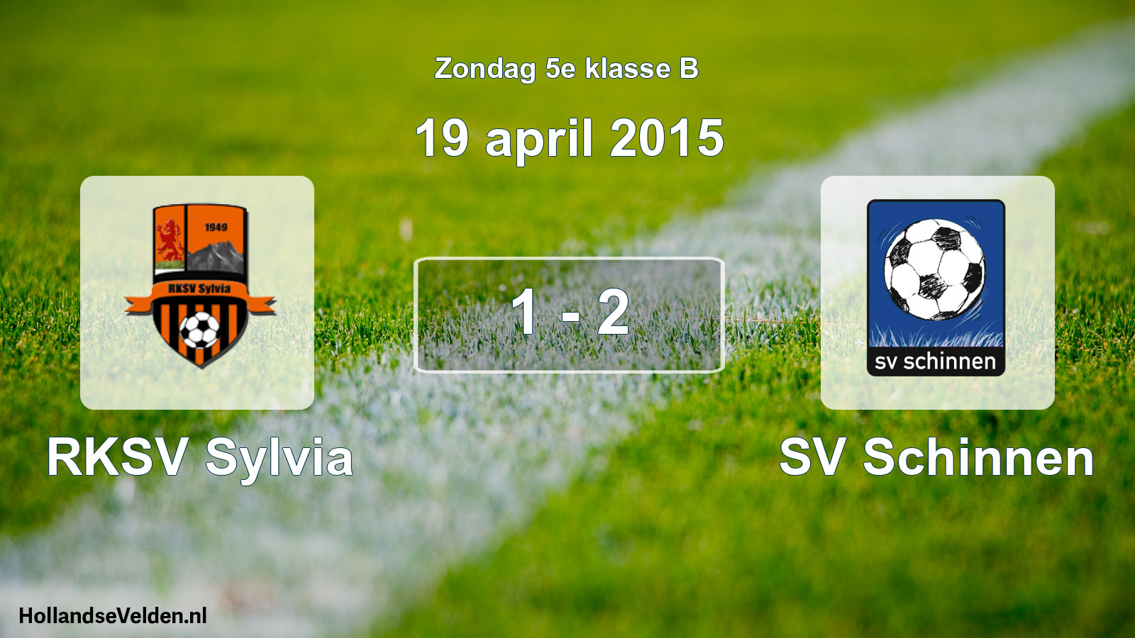 Total number of matches played: RKSV Sylvia - SV Schinnen 1 - 2 (19 April 2015)