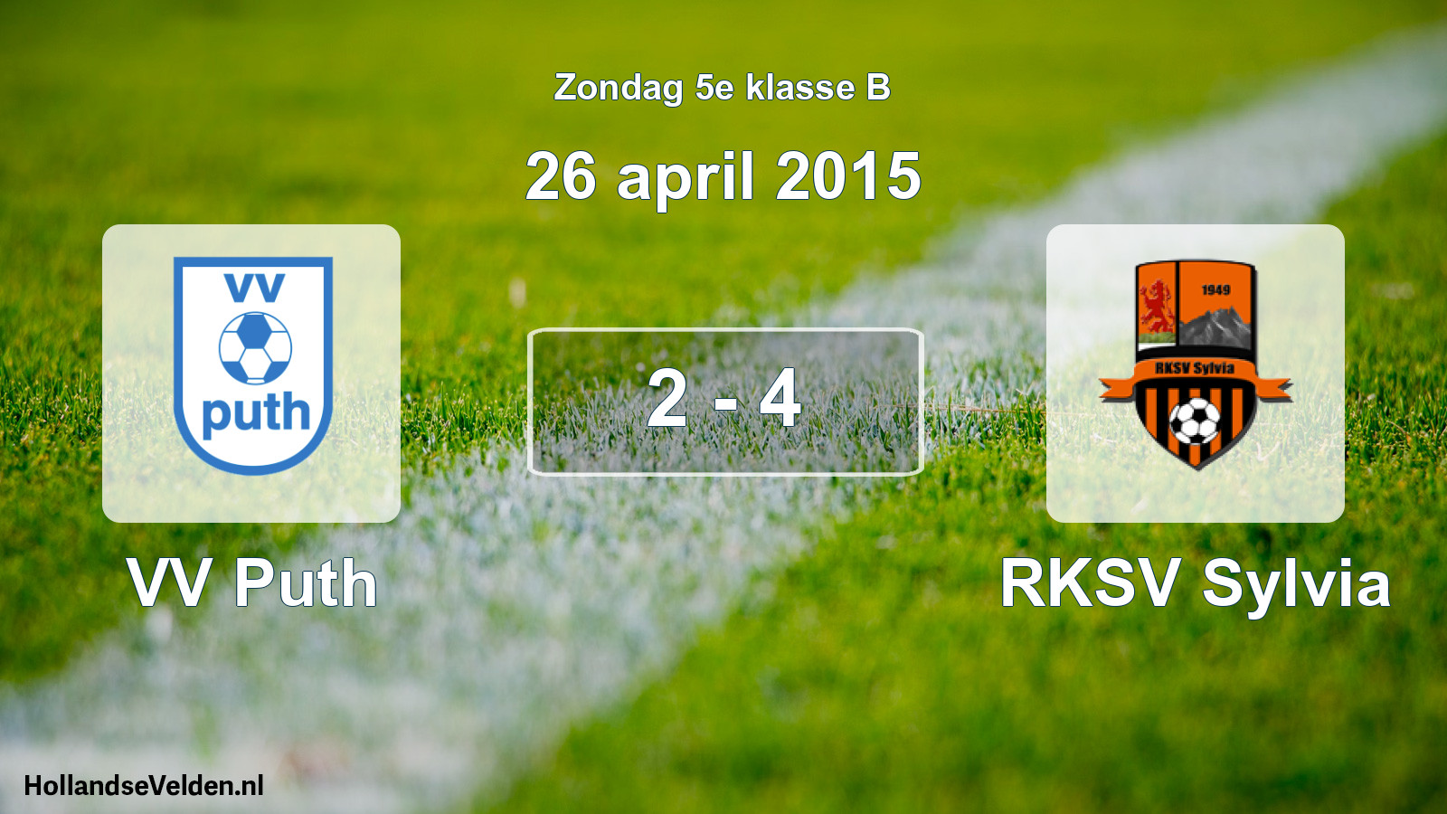 Total number of matches played: VV Puth - RKSV Sylvia 2 - 4 (26 April 2015)