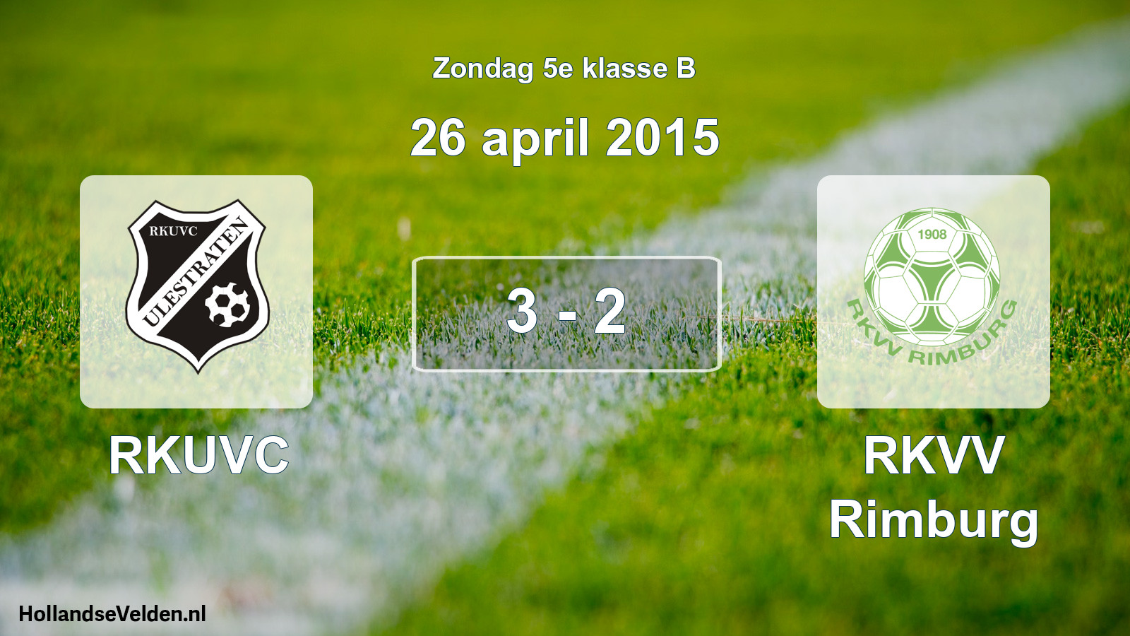 Total number of matches played: RKUVC - RKVV Rimburg 3 - 2 (26 April 2015)