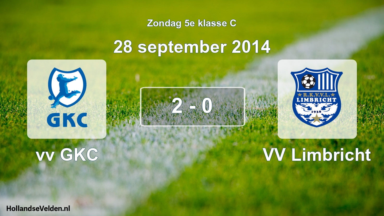 Total number of matches played: vv GKC - VV Limbricht 2 - 0 (28 September 2014)