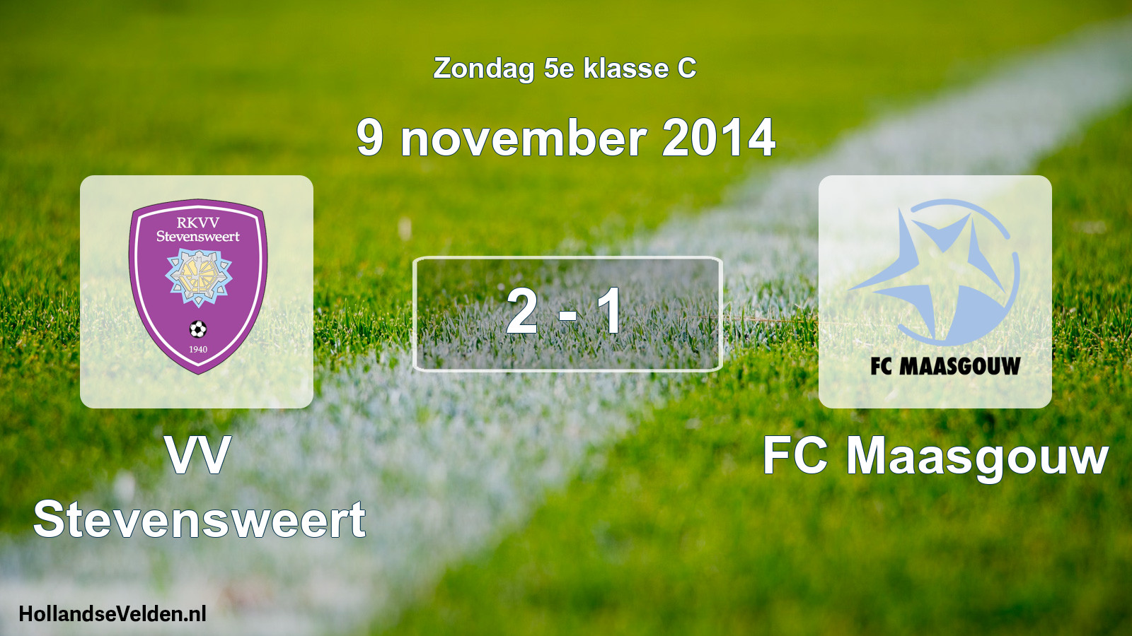 Total number of matches played: VV Stevensweert - FC Maasgouw 2 - 1 (9 November 2014)