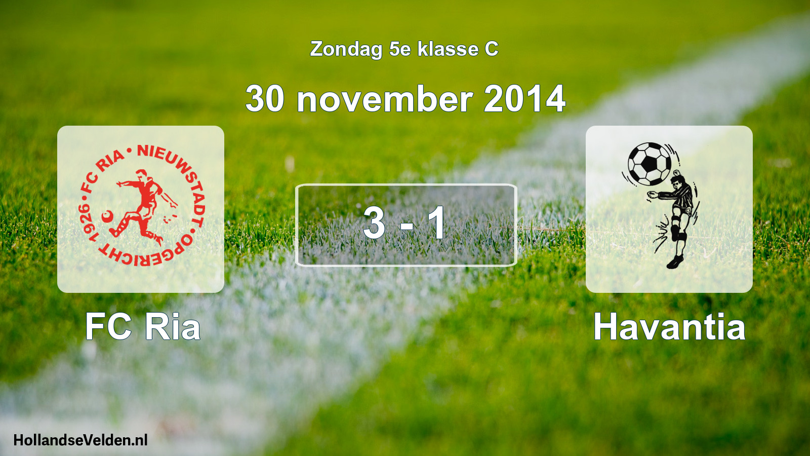 Total number of matches played: FC Ria - Havantia 3 - 1 (30 November 2014)