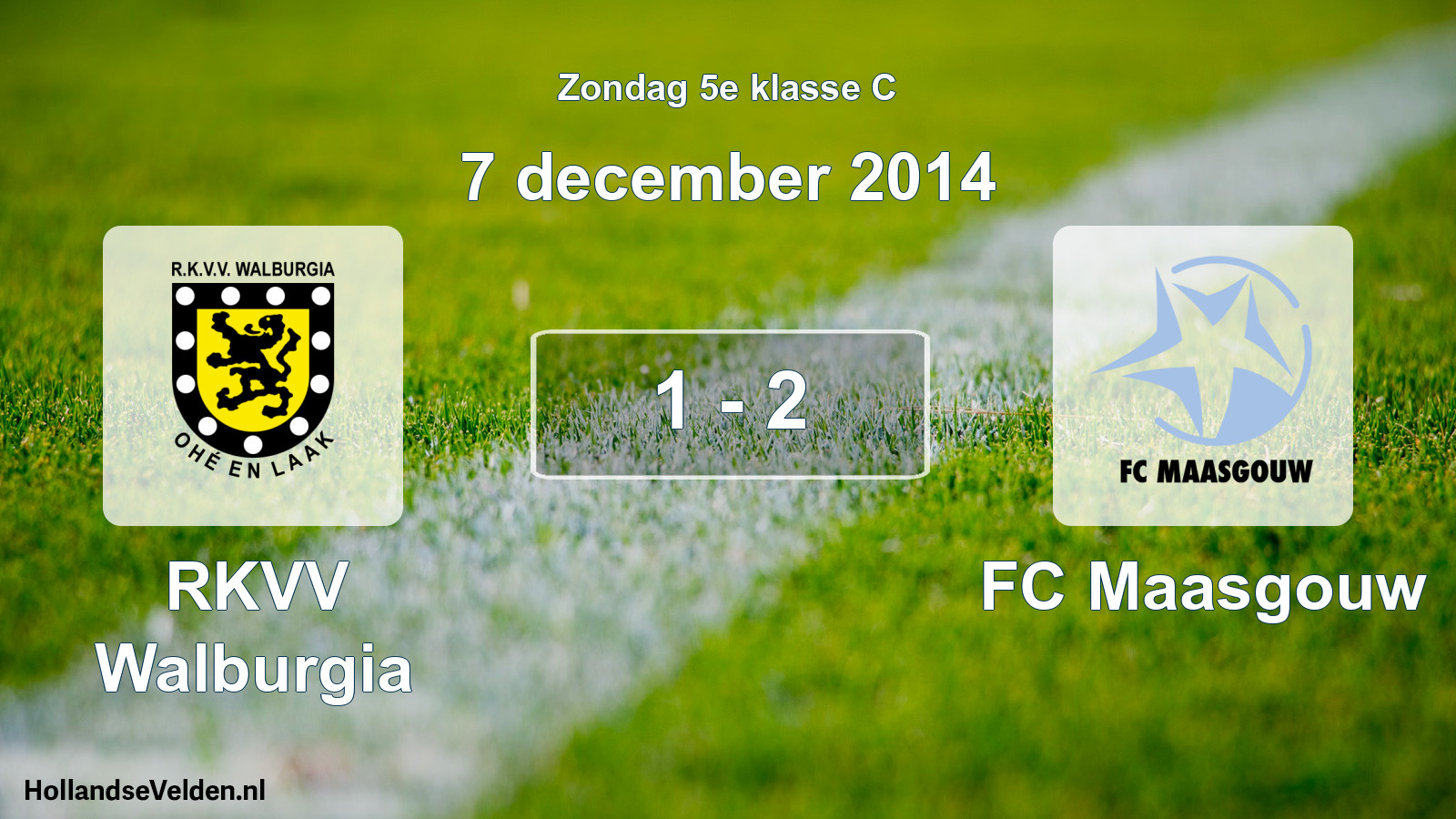 Total number of matches played: RKVV Walburgia - FC Maasgouw 1 - 2 (7 December 2014)