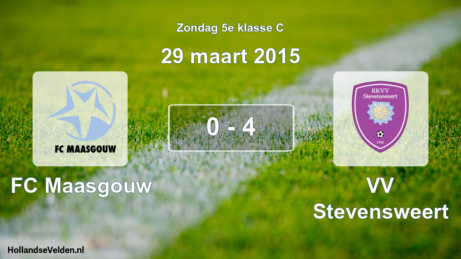 Total number of matches played: FC Maasgouw - VV Stevensweert 0 - 4 (29 March 2015)