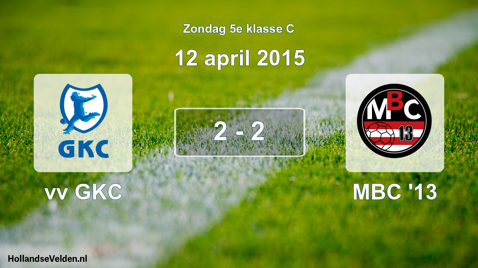 Total number of matches played: vv GKC - MBC '13 2 - 2 (12 April 2015)