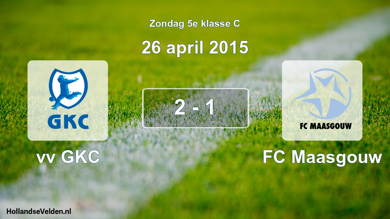 Total number of matches played: vv GKC - FC Maasgouw 2 - 1 (26 April 2015)