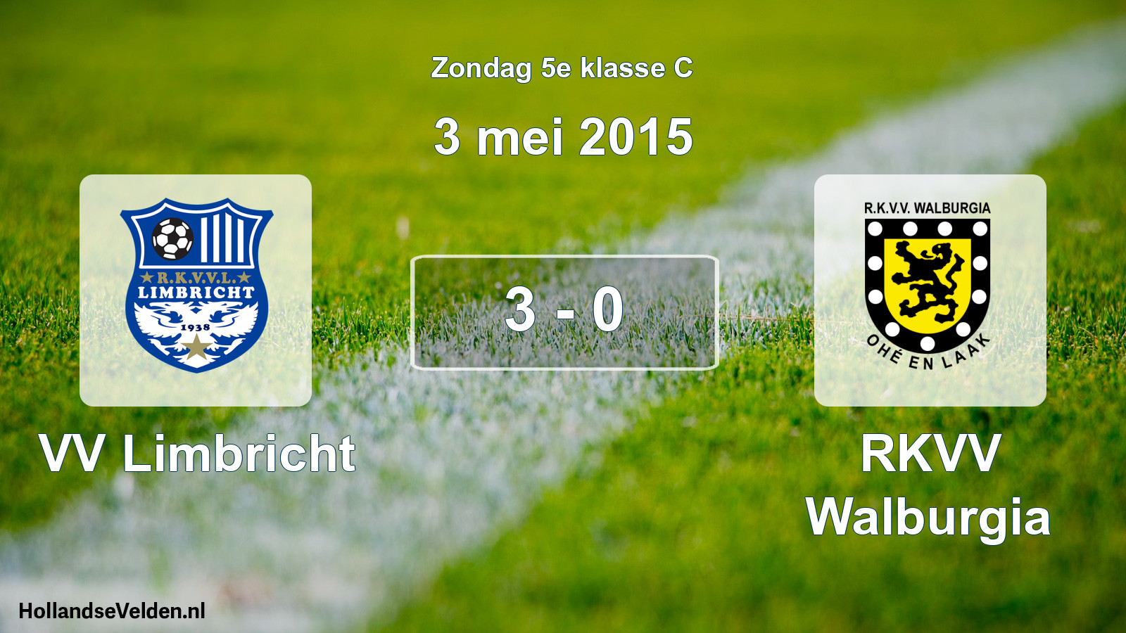 Total number of matches played: VV Limbricht - RKVV Walburgia 3 - 0 (3 May 2015)