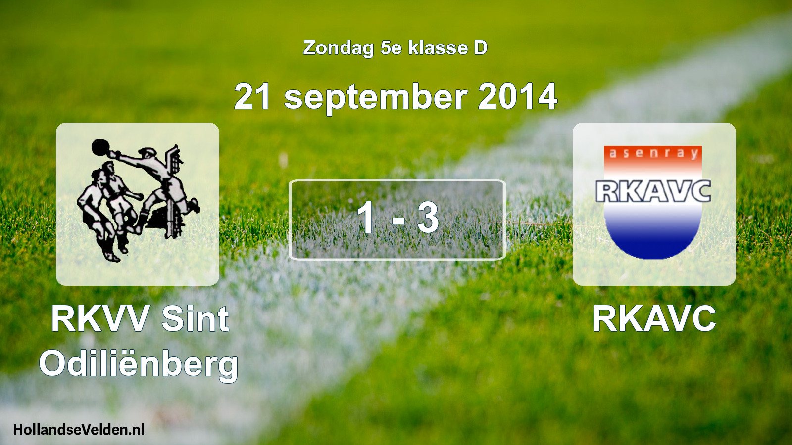 Total number of matches played: RKVV Sint Odiliënberg - RKAVC 1 - 3 (21 September 2014)