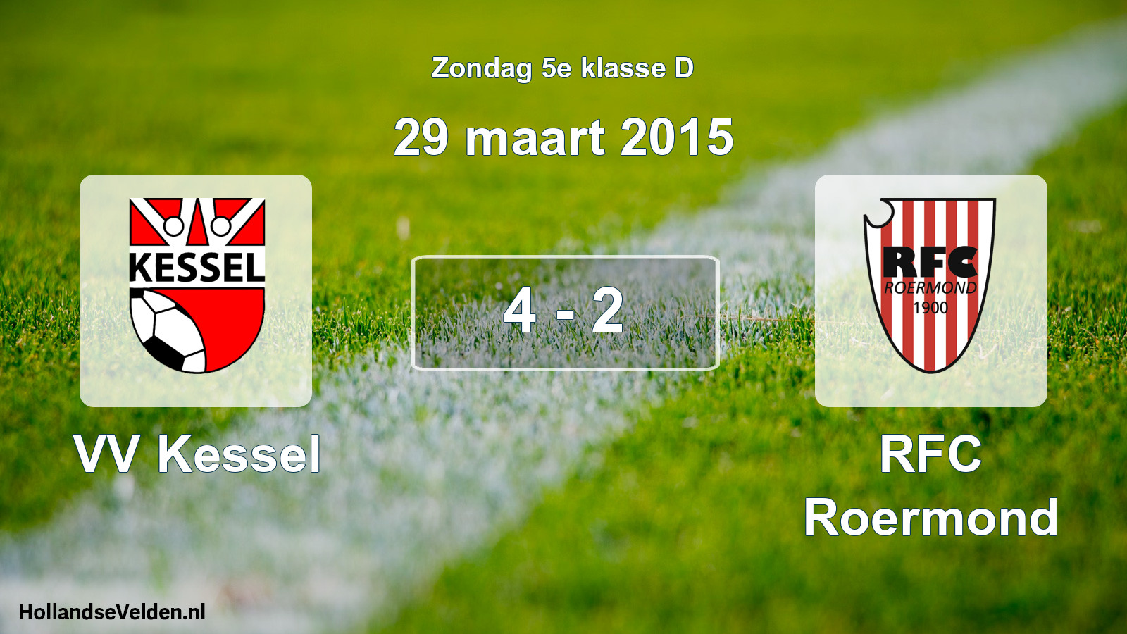 Total number of matches played: VV Kessel - RFC Roermond 4 - 2 (29 March 2015)
