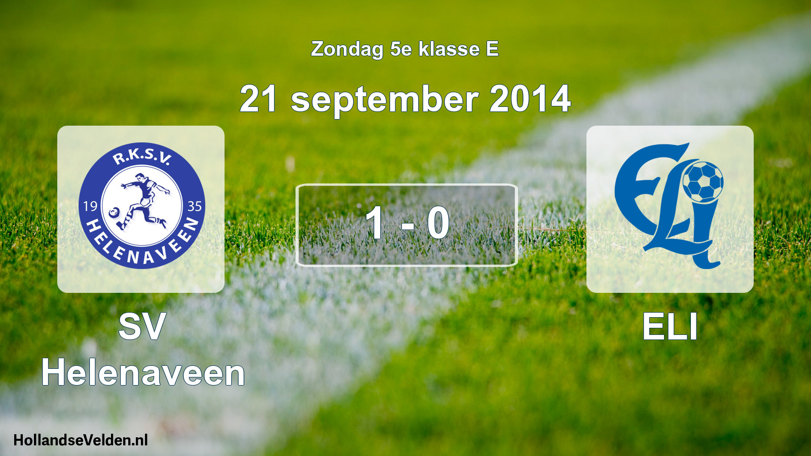 Total number of matches played: SV Helenaveen - ELI 1 - 0 (21 September 2014)