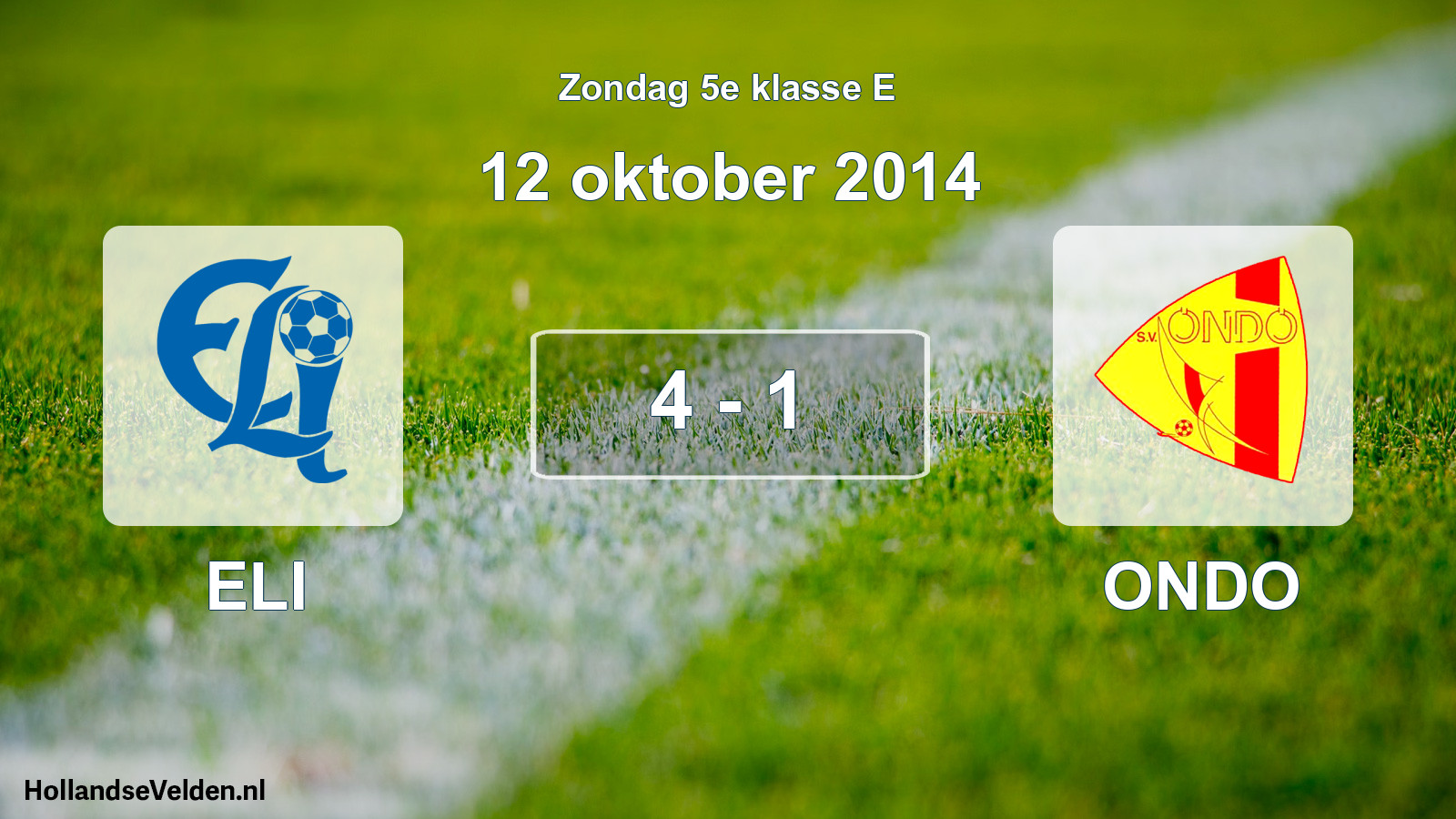 Total number of matches played: ELI - ONDO 4 - 1 (12 October 2014)
