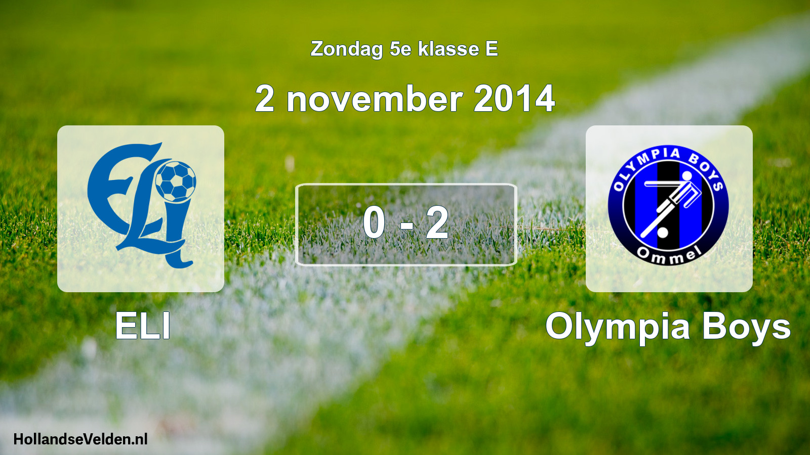 Total number of matches played: ELI - Olympia Boys 0 - 2 (2 November 2014)