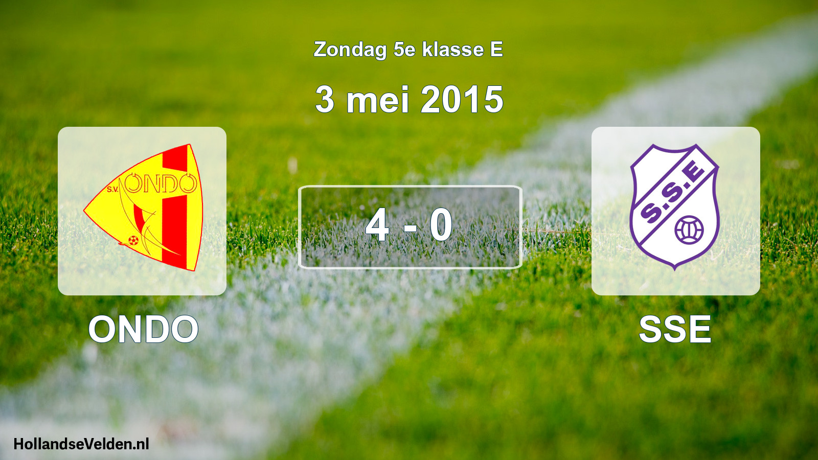 Total number of matches played: ONDO - SSE 4 - 0 (3 May 2015)