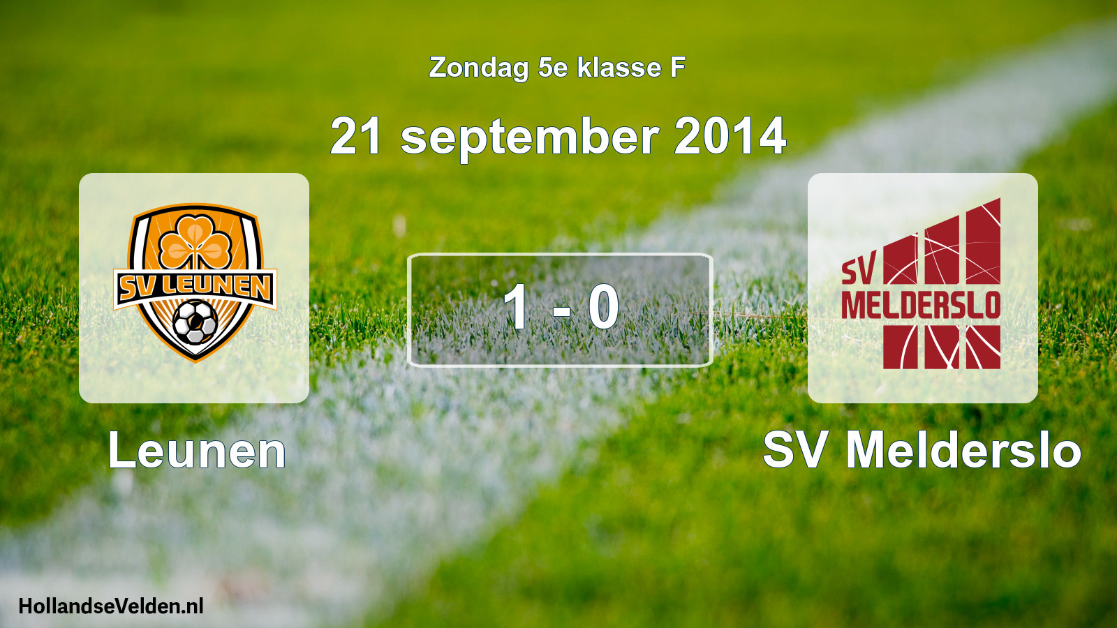 Total number of matches played: Leunen - SV Melderslo 1 - 0 (21 September 2014)