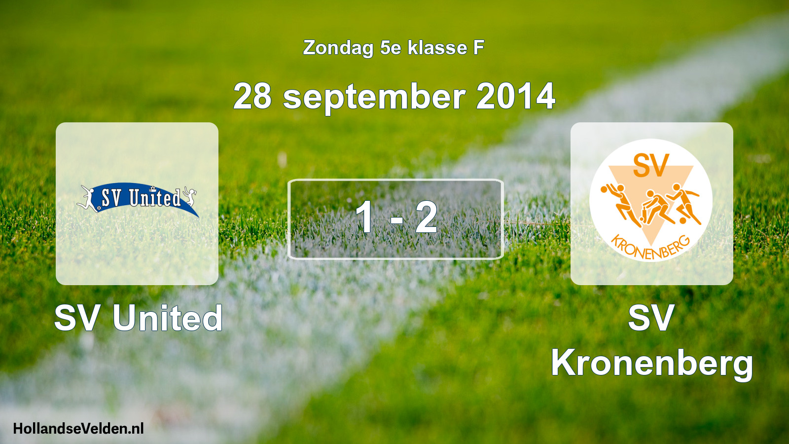 Total number of matches played: SV United - SV Kronenberg 1 - 2 (28 September 2014)