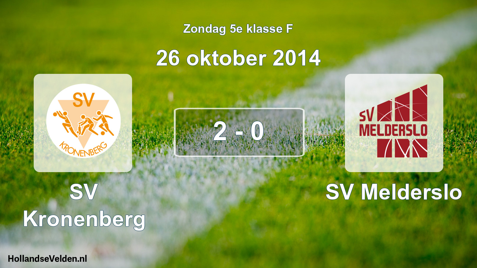 Total number of matches played: SV Kronenberg - SV Melderslo 2 - 0 (26 October 2014)