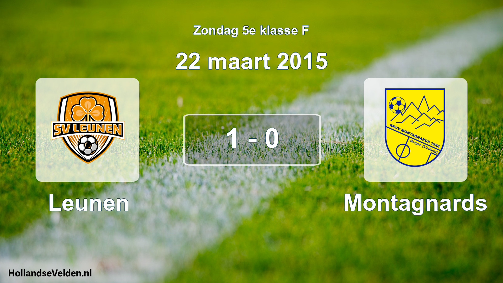 Total number of matches played: Leunen - Montagnards 1 - 0 (22 March 2015)