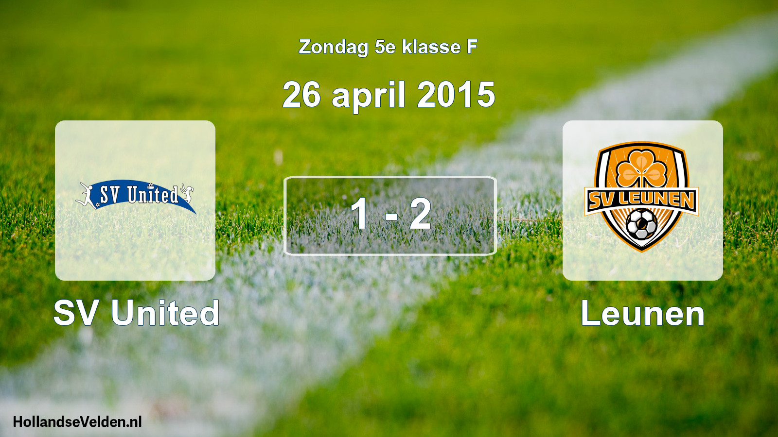 Total number of matches played: SV United - Leunen 1 - 2 (26 April 2015)