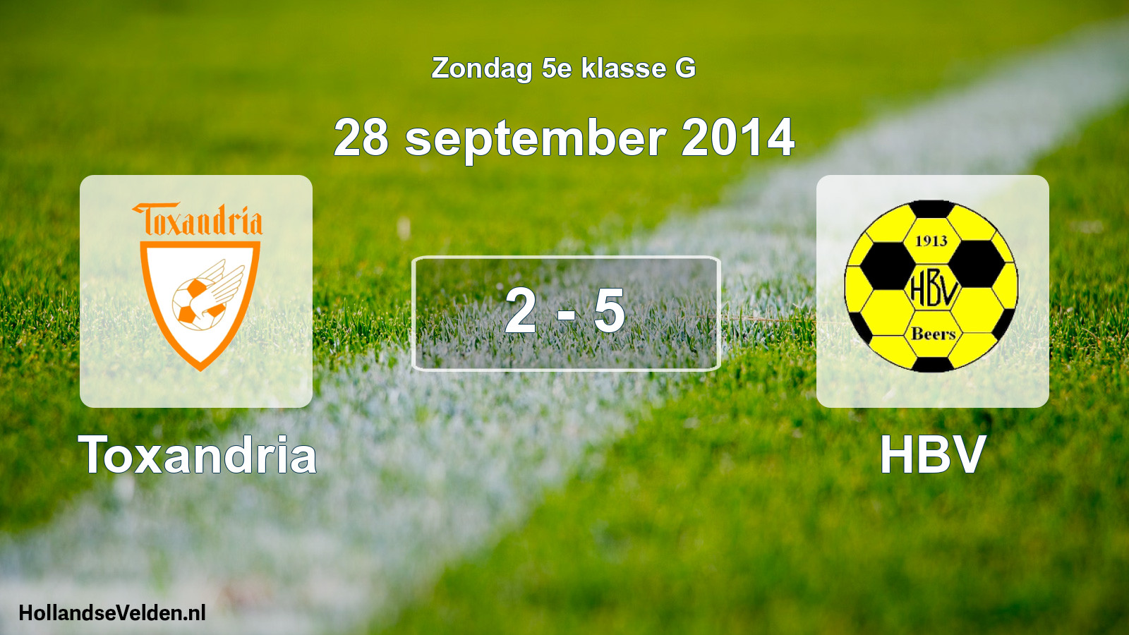 Total number of matches played: Toxandria - HBV 2 - 5 (28 September 2014)