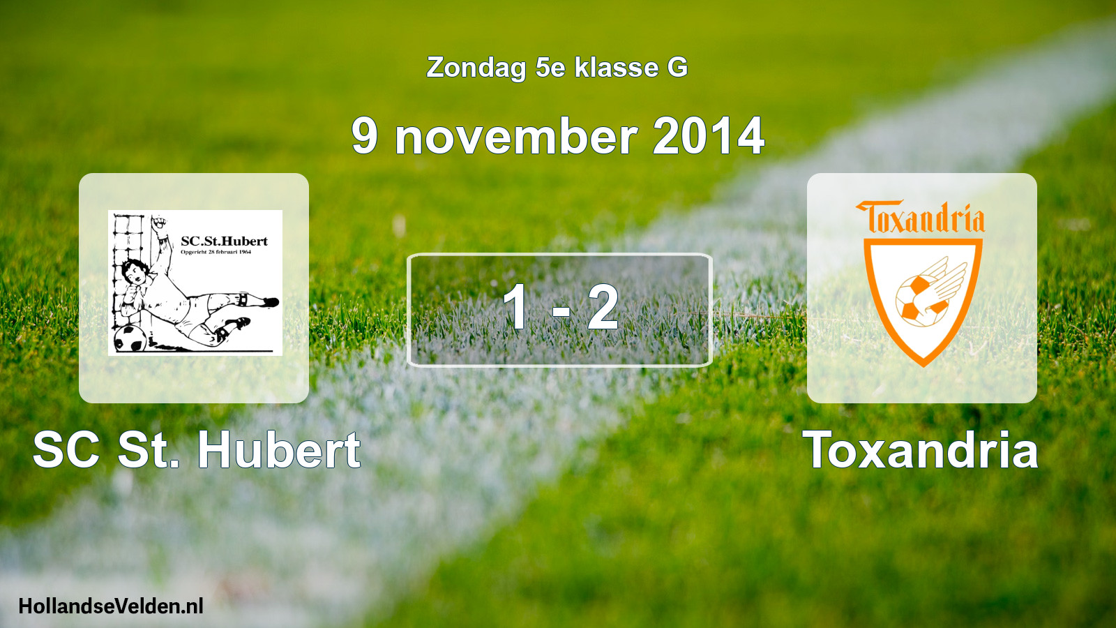 Total number of matches played: SC St. Hubert - Toxandria 1 - 2 (9 November 2014)
