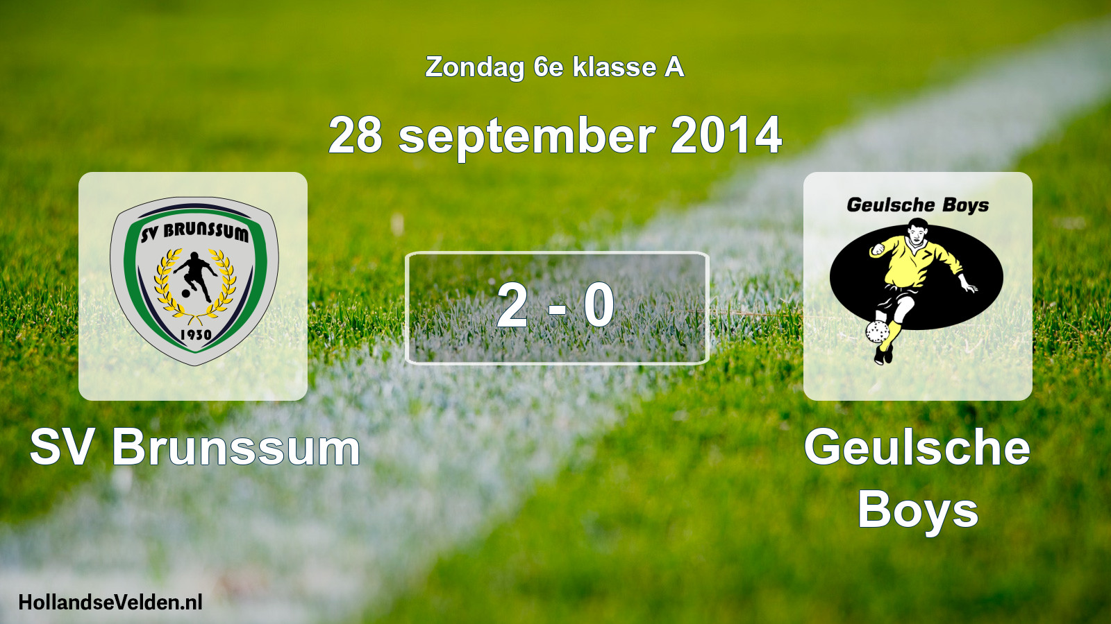 Total number of matches played: SV Brunssum - Geulsche Boys 2 - 0 (28 September 2014)