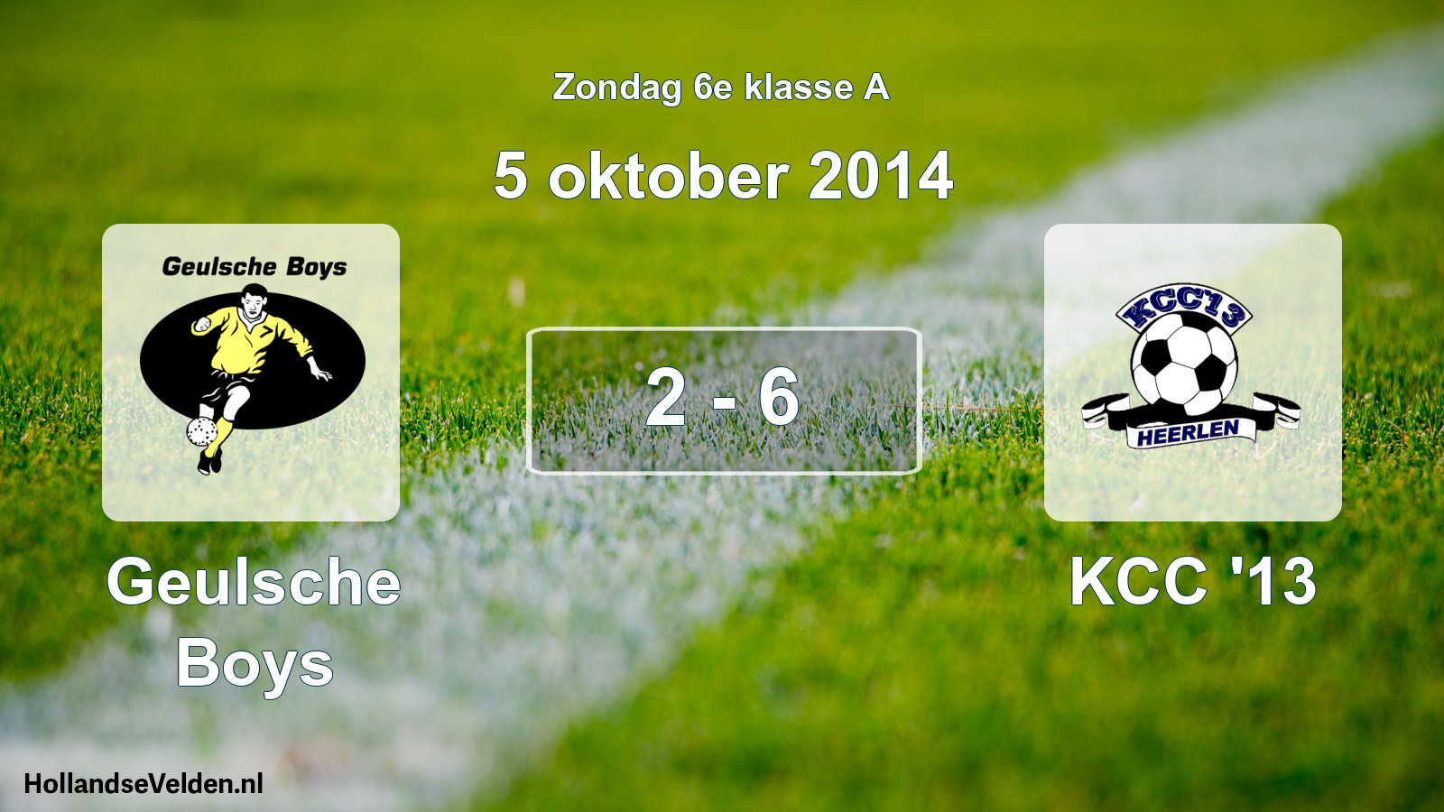 Total number of matches played: Geulsche Boys - KCC '13 2 - 6 (5 October 2014)