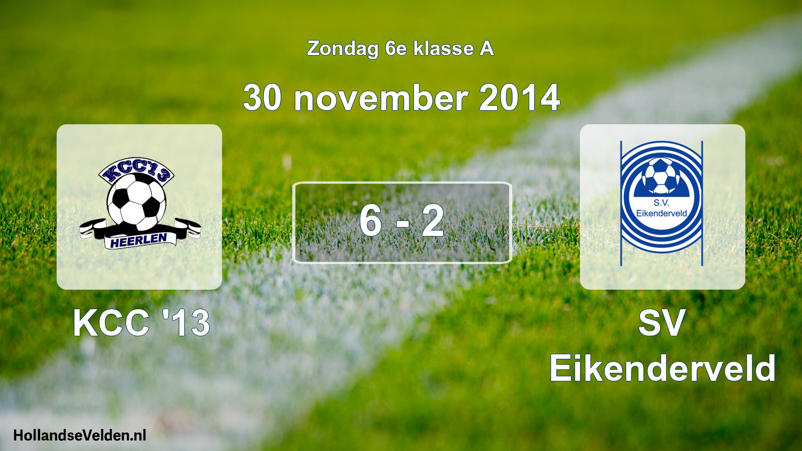 Total number of matches played: KCC '13 - SV Eikenderveld 6 - 2 (30 November 2014)