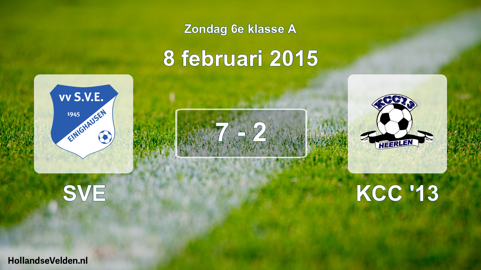 Total number of matches played: SVE - KCC '13 7 - 2 (8 February 2015)