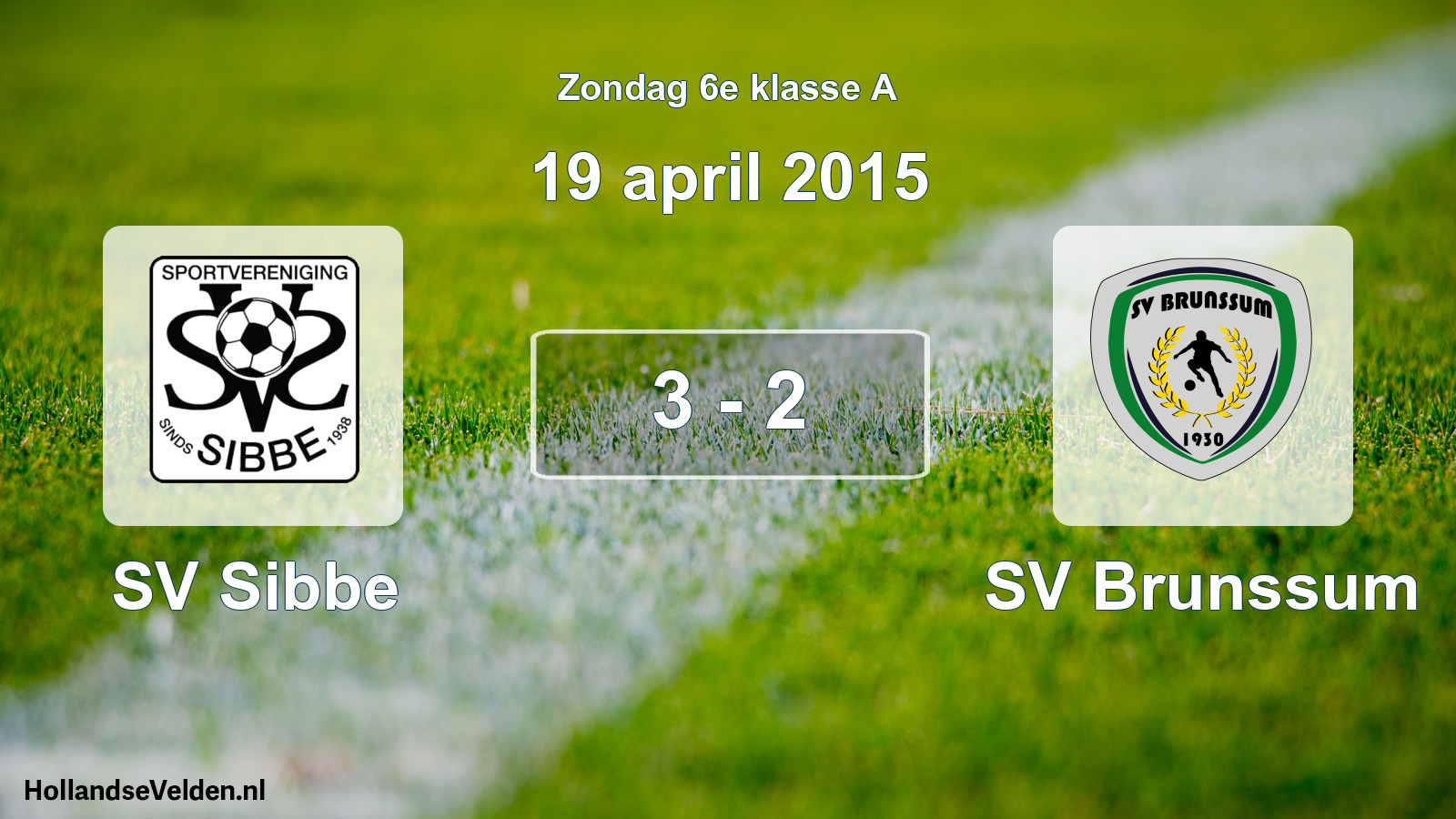 Total number of matches played: SV Sibbe - SV Brunssum 3 - 2 (19 April 2015)