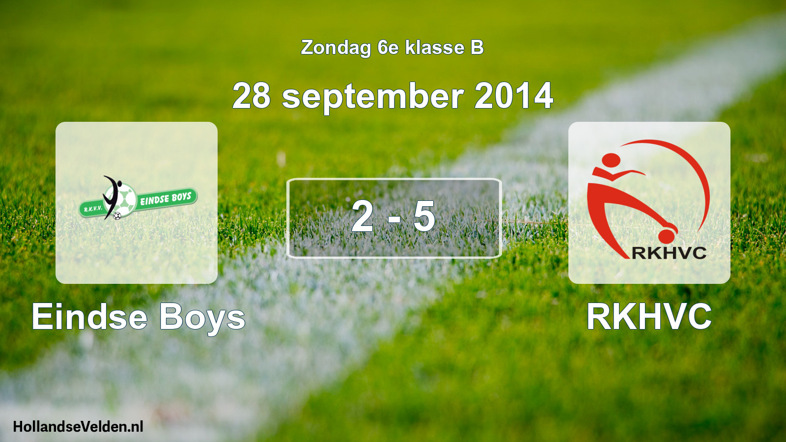 Total number of matches played: Eindse Boys - RKHVC 2 - 5 (28 September 2014)