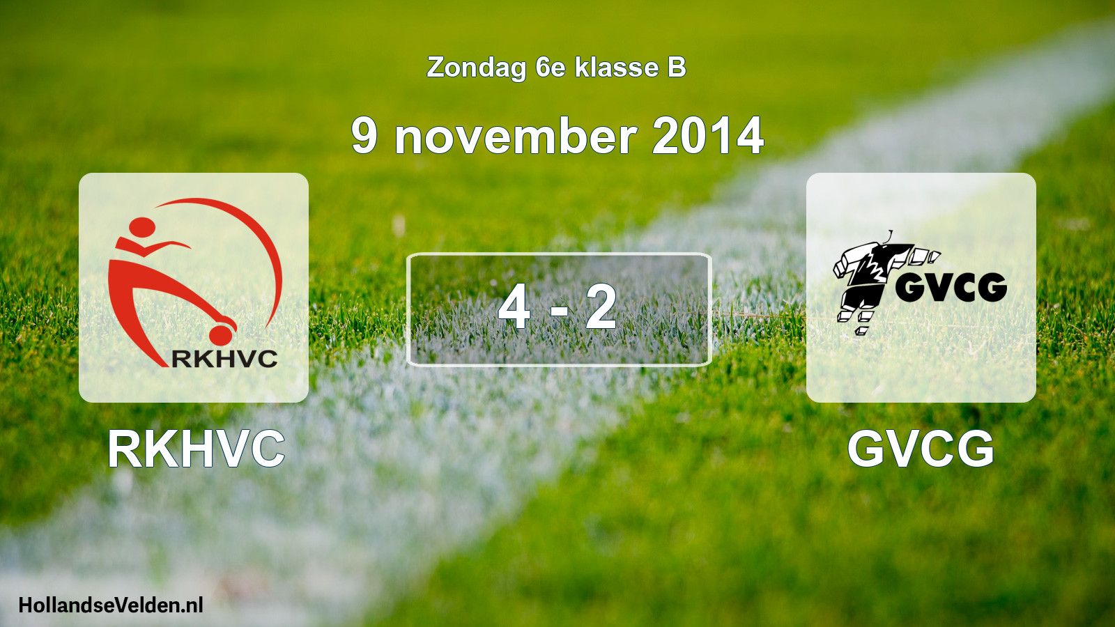 Total number of matches played: RKHVC - GVCG 4 - 2 (9 November 2014)