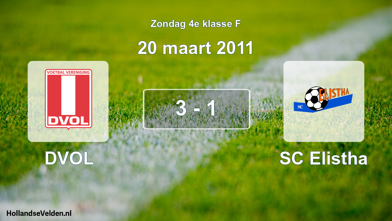 Total number of matches played: DVOL - SC Elistha 3 - 1 (20 March 2011)