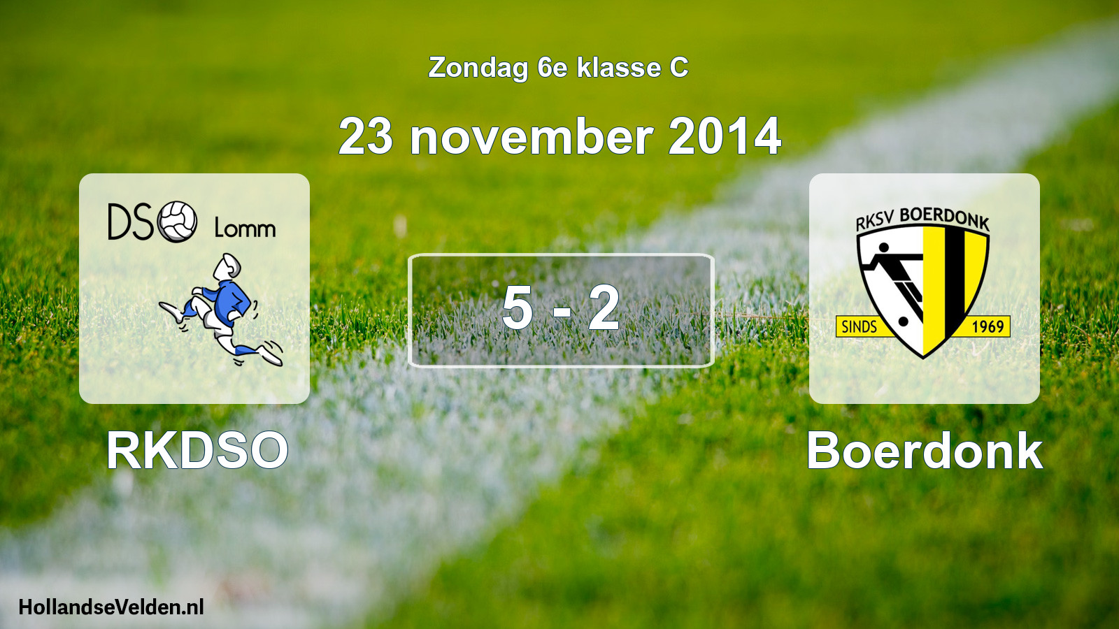 Total number of matches played: RKDSO - Boerdonk 5 - 2 (23 November 2014)