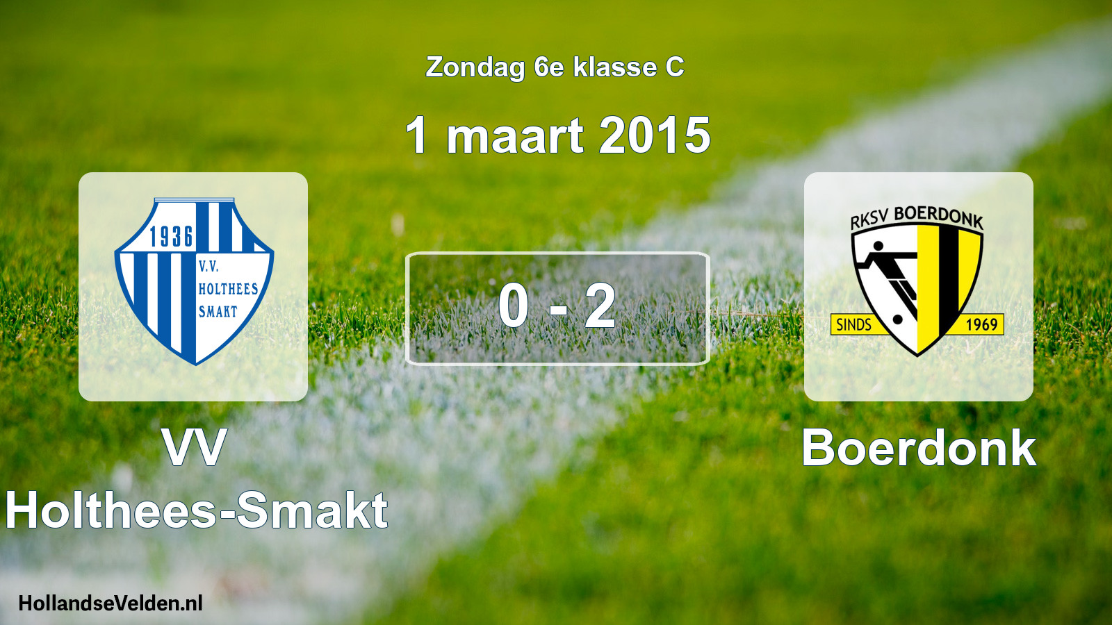 Total number of matches played: VV Holthees-Smakt - Boerdonk 0 - 2 (1 March 2015)