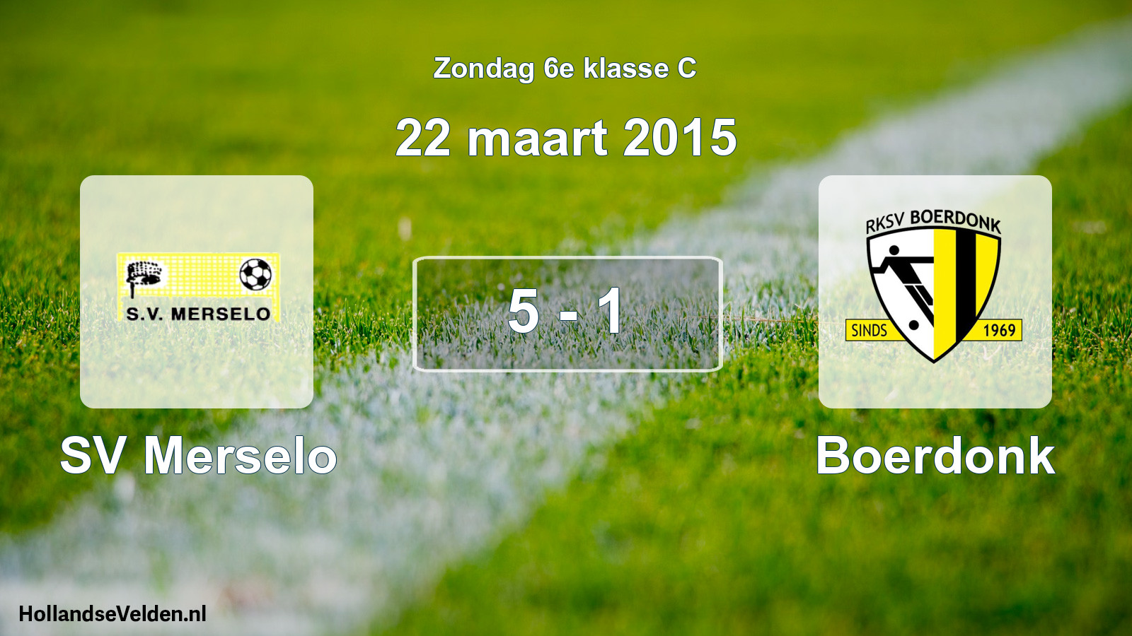 Total number of matches played: SV Merselo - Boerdonk 5 - 1 (22 March 2015)