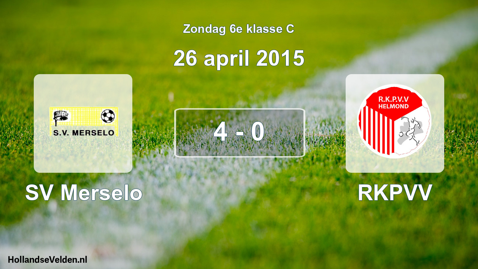 Total number of matches played: SV Merselo - RKPVV 4 - 0 (26 April 2015)