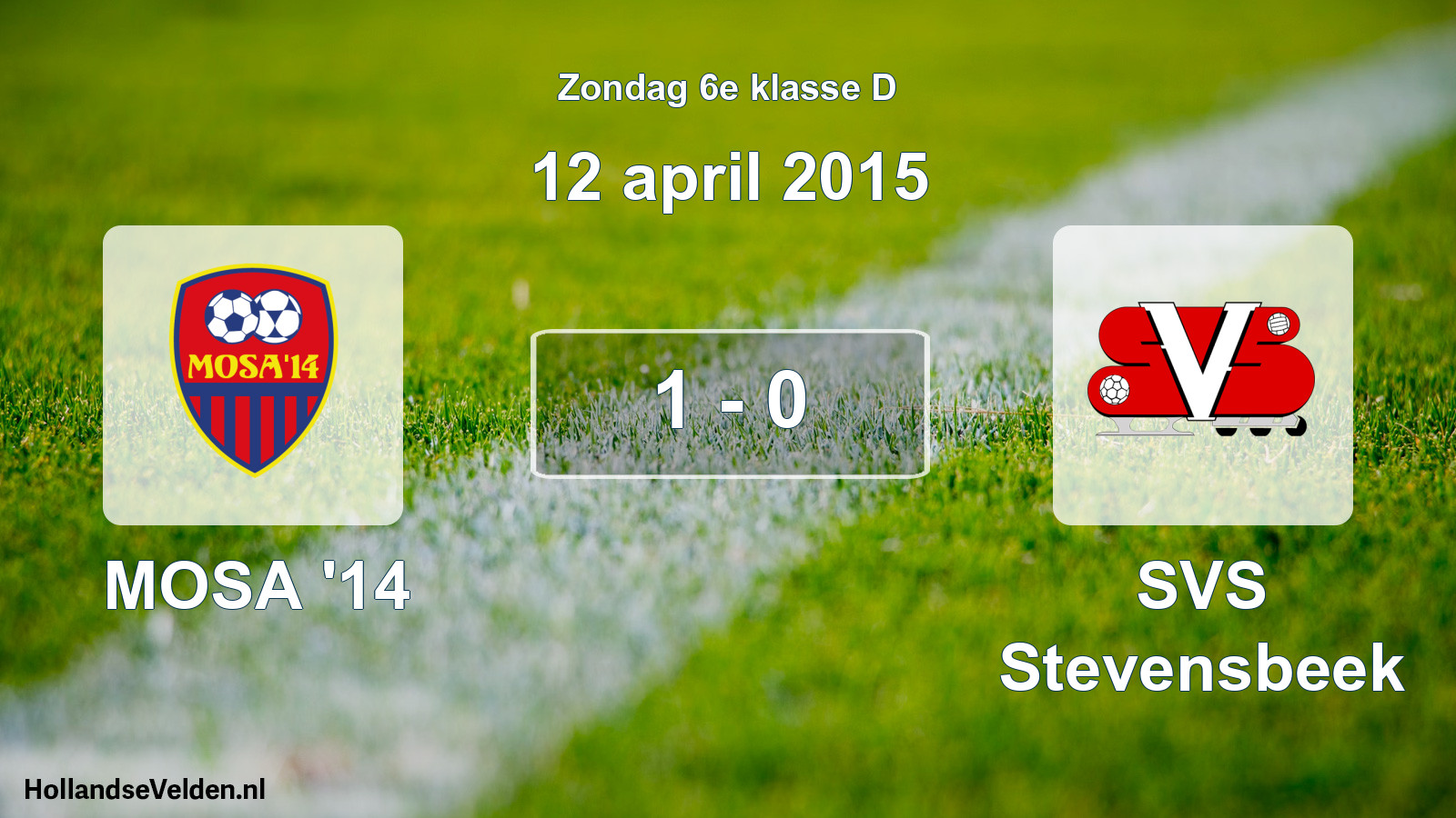 Total number of matches played: MOSA '14 - SVS Stevensbeek 1 - 0 (12 April 2015)