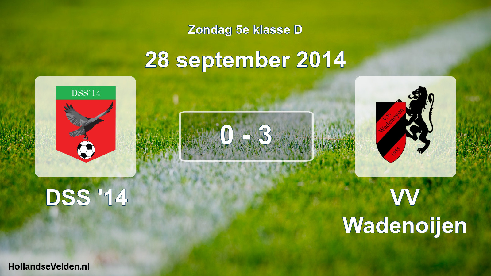 Total number of matches played: DSS '14 - VV Wadenoijen 0 - 3 (28 September 2014)